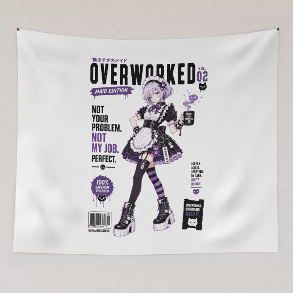 Item preview, Gothic Anime Maid Sarcastic Humor – Cute Kawaii Dark Maid Character Design designed and sold by MAID4U.