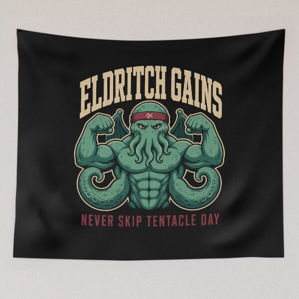 Item preview, Lovecraft Eldritch Gains – Never Skip Tentacle Day designed and sold by Fenay Designs.