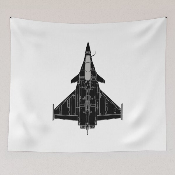 Item preview, Rafale Fighter Jet Top Down Blueprint Schematic designed and sold by Magazine Combate.