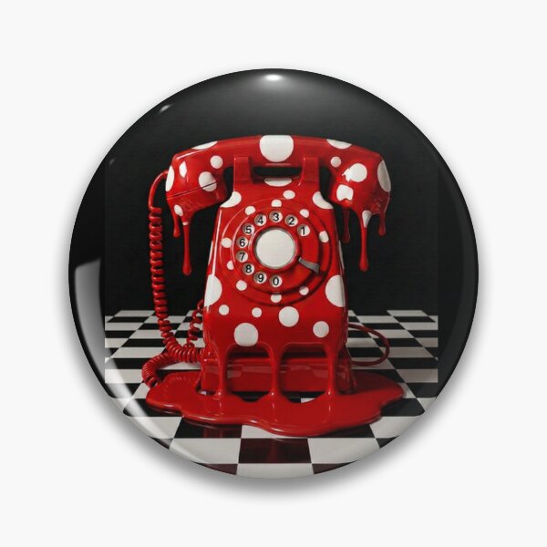 Item preview, Melting Red Polka Dot Rotary Phone Pop Art designed and sold by YourColorsWall.
