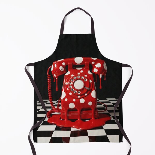Item preview, Melting Red Polka Dot Rotary Phone Pop Art designed and sold by YourColorsWall.
