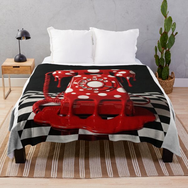 Item preview, Melting Red Polka Dot Rotary Phone Pop Art designed and sold by YourColorsWall.