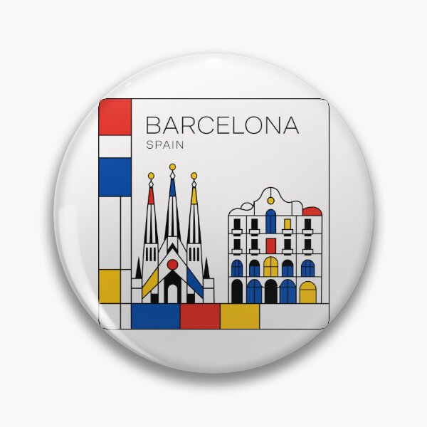 Item preview, Barcelona Mondrian style poster designed and sold by CMYKStudio.