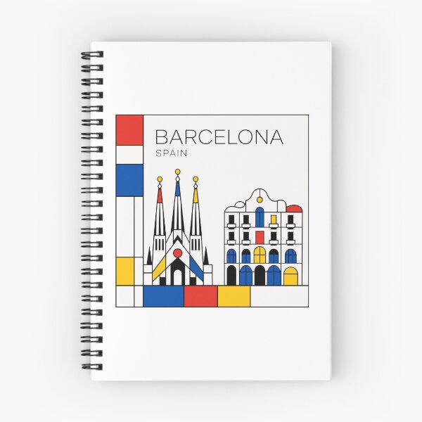 Item preview, Barcelona Mondrian style poster designed and sold by CMYKStudio.