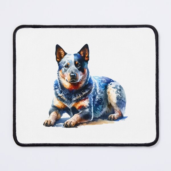 Item preview, Watercolor Australian Cattle Dog Portrait designed and sold by OlyvieArt.