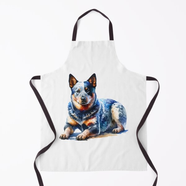 Item preview, Watercolor Australian Cattle Dog Portrait designed and sold by OlyvieArt.
