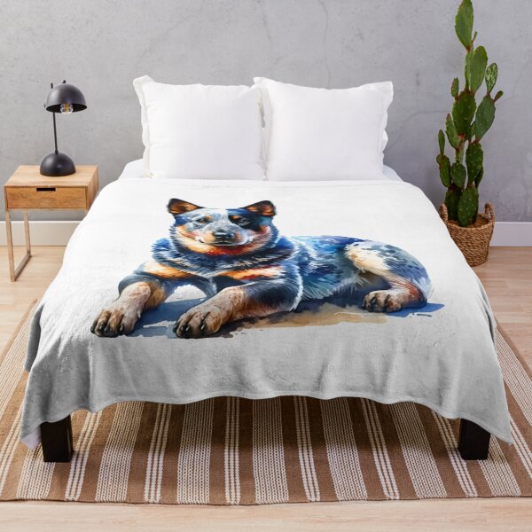 Item preview, Watercolor Australian Cattle Dog Portrait designed and sold by OlyvieArt.