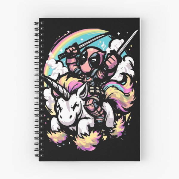 Item preview, Deadpool Riding Rainbow Unicorn Fan Art designed and sold by VenettaDesena.