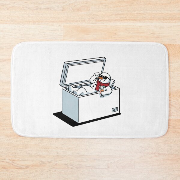 Item preview, Cool Snowman Chilling In Chest Freezer designed and sold by Rare By Hero.