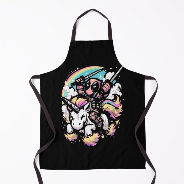 Item preview, Deadpool Riding Rainbow Unicorn Fan Art designed and sold by VenettaDesena.