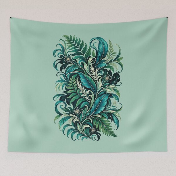 Item preview, Fern And Forest Flow Botanical Abstract designed and sold by taiche.