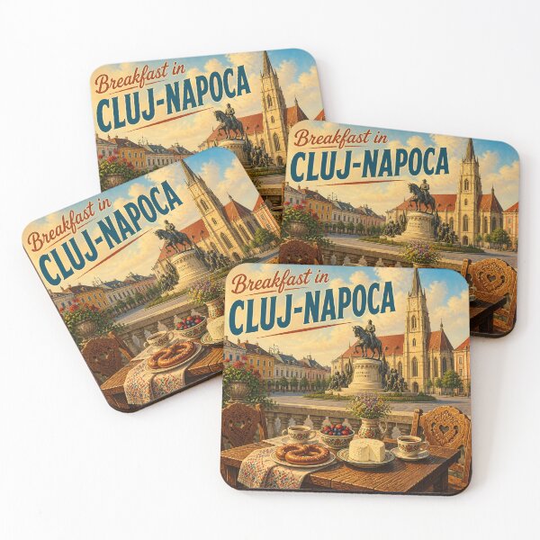 Item preview, Cluj-Napoca, Romania: scenic-Style Painterly Travel Poster designed and sold by LSVart.