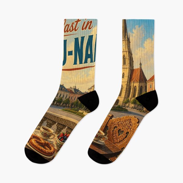 Item preview, Cluj-Napoca, Romania: scenic-Style Painterly Travel Poster designed and sold by LSVart.