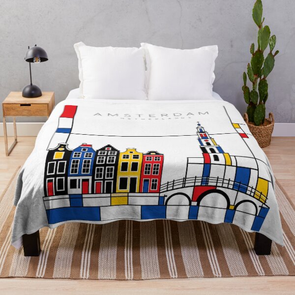 Item preview, Amsterdam Mondrian style poster designed and sold by CMYKStudio.