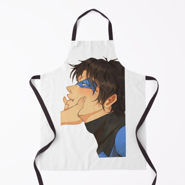 Item preview, Blushing Nightwing Held by the Chin DC Inspired Cute Superhero Artwork designed and sold by GeekMix.
