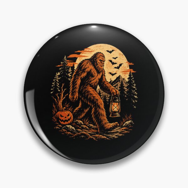 Item preview, Retro Bigfoot Halloween Moonlit Forest Horror designed and sold by Moizento.