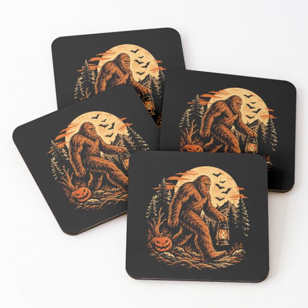 Item preview, Retro Bigfoot Halloween Moonlit Forest Horror designed and sold by Moizento.