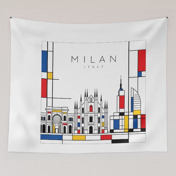 Item preview, Milan Mondrian style poster designed and sold by CMYKStudio.