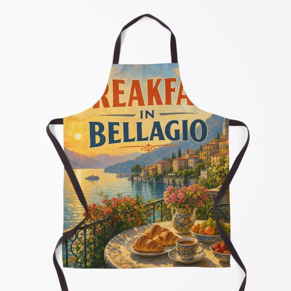 Item preview, Bellagio, Italy: scenic-Style Painterly Travel Poster designed and sold by LSVart.