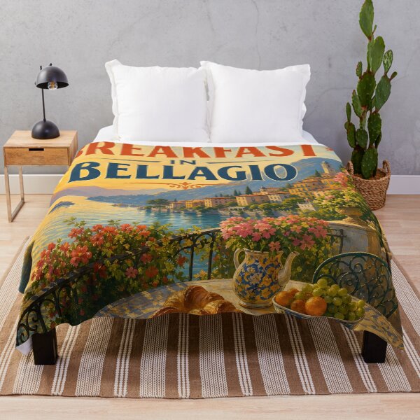 Item preview, Bellagio, Italy: scenic-Style Painterly Travel Poster designed and sold by LSVart.