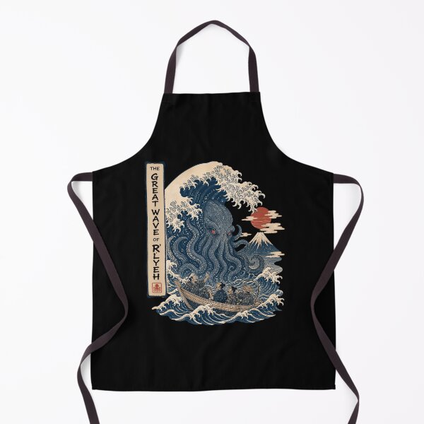 Item preview, The Great Wave of R'lyeh – Cthulhu Ukiyo-e designed and sold by Fenay Designs.