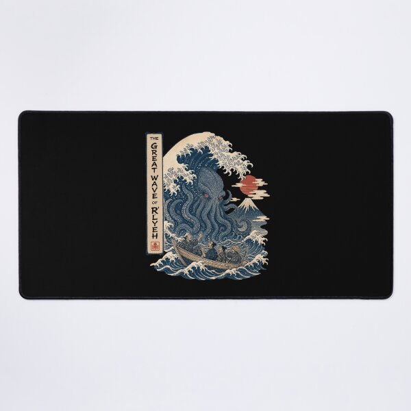 Item preview, The Great Wave of R'lyeh – Cthulhu Ukiyo-e designed and sold by Fenay Designs.