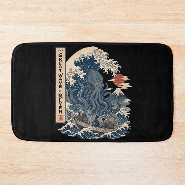 Item preview, The Great Wave of R'lyeh – Cthulhu Ukiyo-e designed and sold by Fenay Designs.
