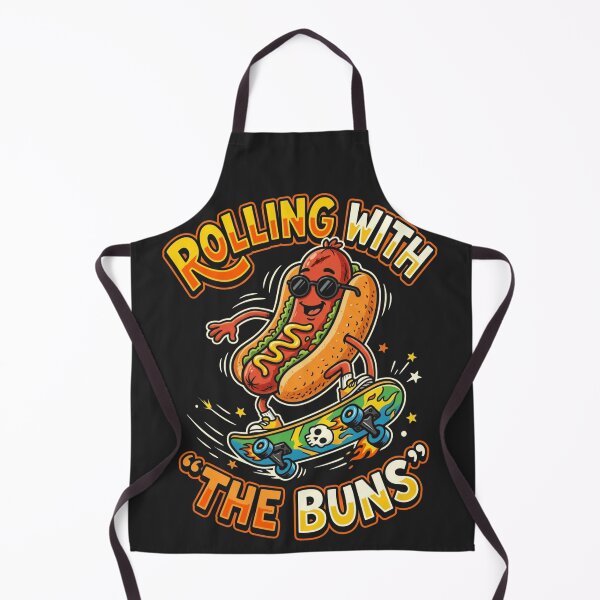 Item preview, Funny Rolling With The Buns Hotdog Skateboarding designed and sold by legendaryskins.