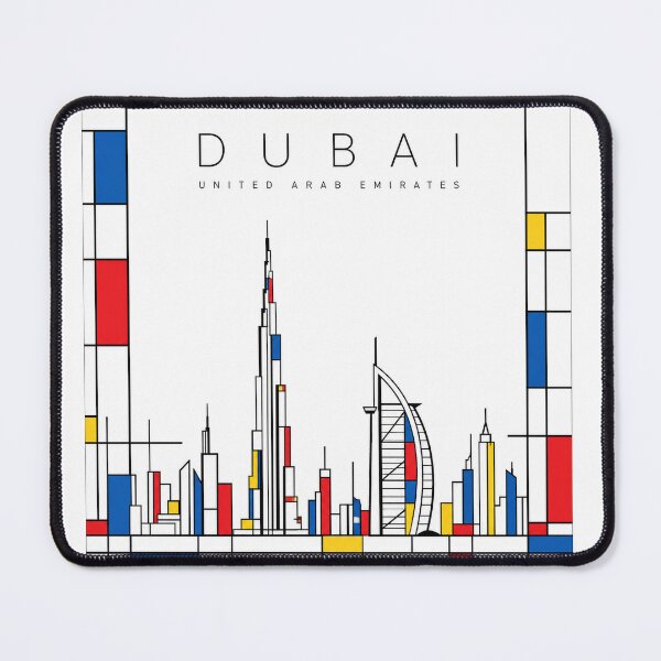Item preview, Dubai Mondrian style poster designed and sold by CMYKStudio.
