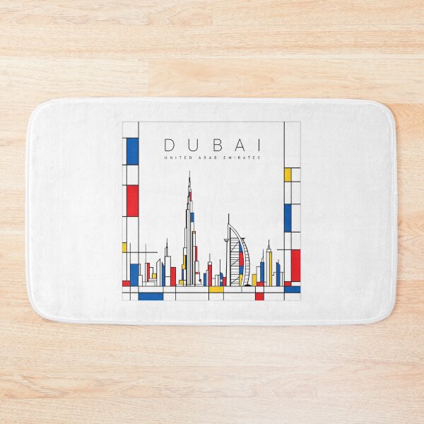 Item preview, Dubai Mondrian style poster designed and sold by CMYKStudio.