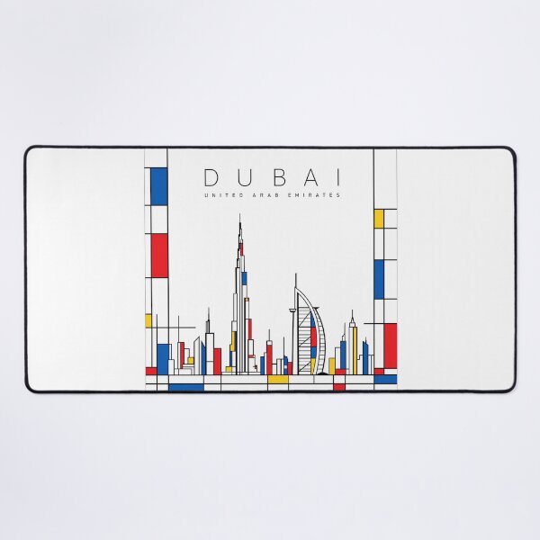 Item preview, Dubai Mondrian style poster designed and sold by CMYKStudio.