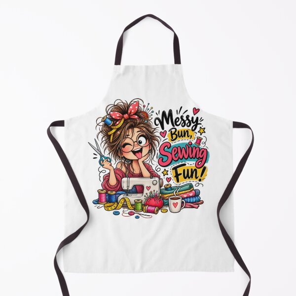 Item preview, Messy Bun, Sewing Fun! – Funny Sewing Lover Design designed and sold by EverStitchStudio ★★★★★.