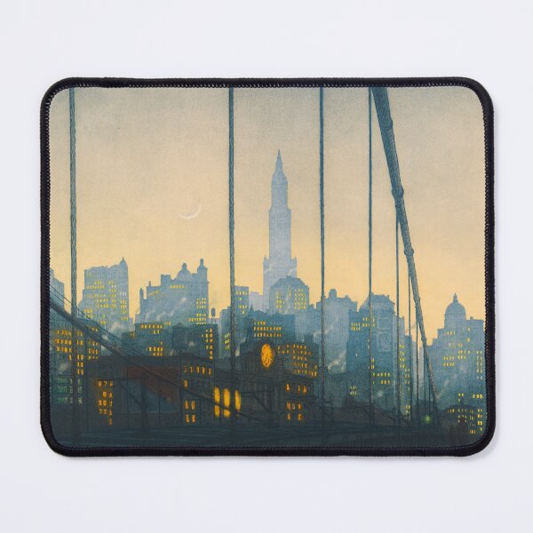 Item preview, New York skyline - Brooklyn bridge landscape painting by František Tavík Šimon designed and sold by Jéanpaul Ferro.