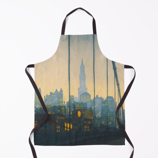 Item preview, New York skyline - Brooklyn bridge landscape painting by František Tavík Šimon designed and sold by Jéanpaul Ferro.