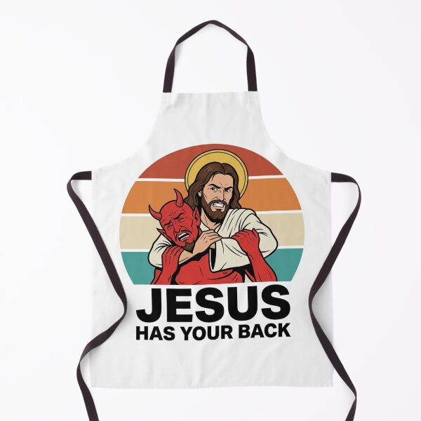 Item preview, Jesus Has Your Back Headlock Devil Vintage Retro Christian Jiu Jitsu Graphic designed and sold by raedattia.