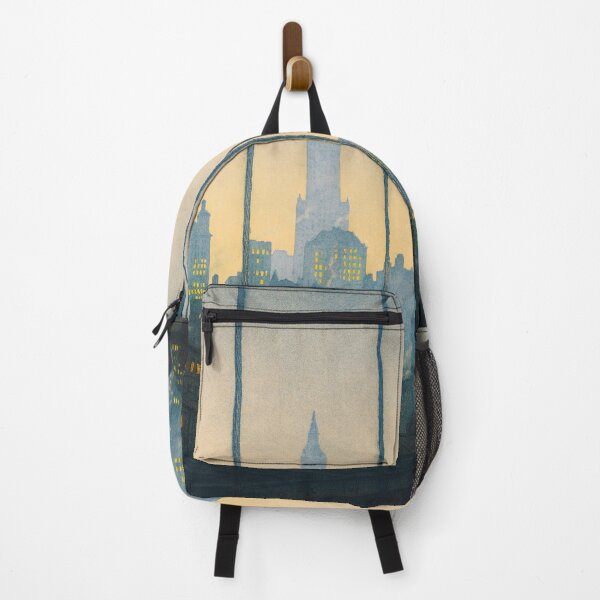 Item preview, New York skyline - Brooklyn bridge landscape painting by František Tavík Šimon designed and sold by Jéanpaul Ferro.