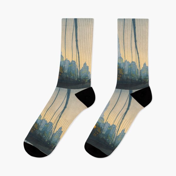 Item preview, New York skyline - Brooklyn bridge landscape painting by František Tavík Šimon designed and sold by Jéanpaul  Ferro.