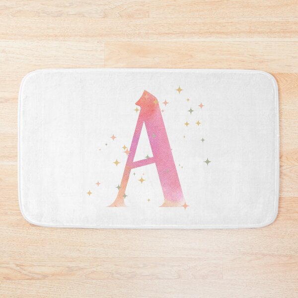 Item preview, Letter A Monogram pink watercolor designed and sold by iRenza.