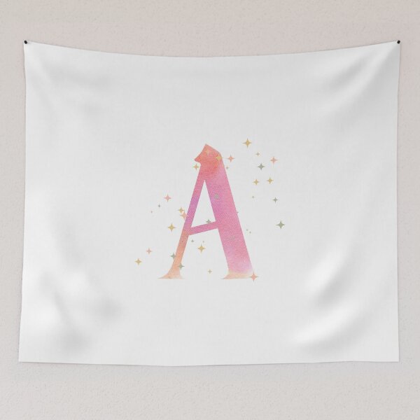 Item preview, Letter A Monogram pink watercolor designed and sold by iRenza.