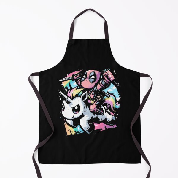 Item preview, Deadpool Riding Rainbow Unicorn Fan Art designed and sold by VenettaDesena.