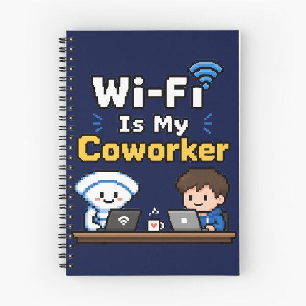 Item preview, WiFi Is My Coworker – Funny Pixel Art Work From Home Meme designed and sold by ManggaeJM.
