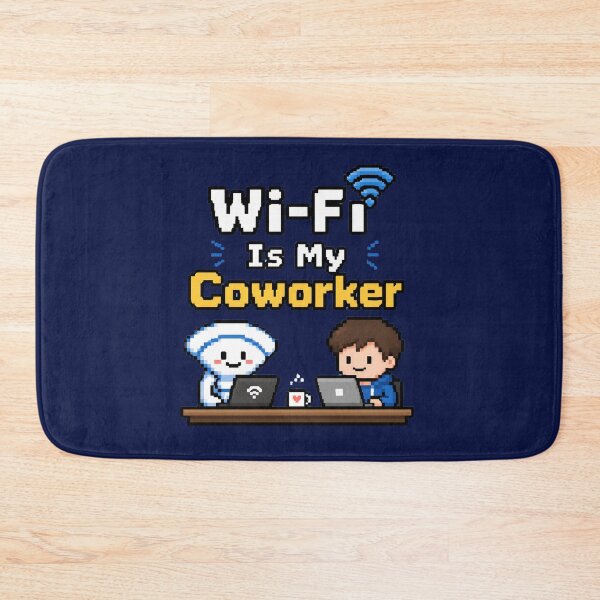 Item preview, WiFi Is My Coworker – Funny Pixel Art Work From Home Meme designed and sold by ManggaeJM.