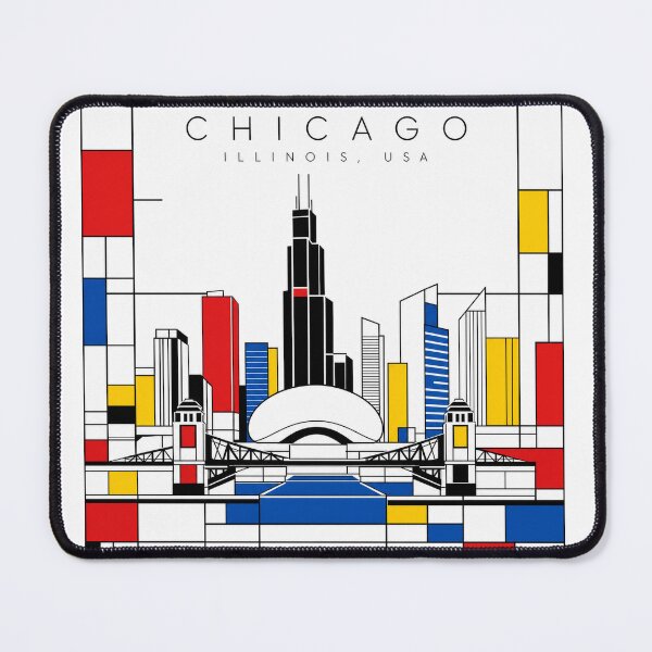 Item preview, Chicago Mondrian style poster designed and sold by CMYKStudio.