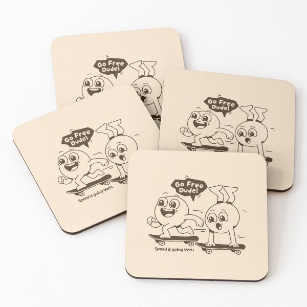 Item preview, Go Free Dude Funny Skateboarding Cartoon designed and sold by adipra.