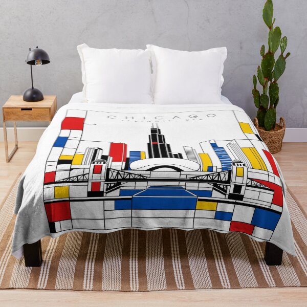 Item preview, Chicago Mondrian style poster designed and sold by CMYKStudio.