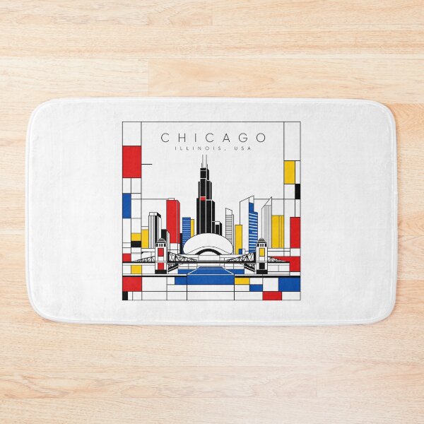 Item preview, Chicago Mondrian style poster designed and sold by CMYKStudio.