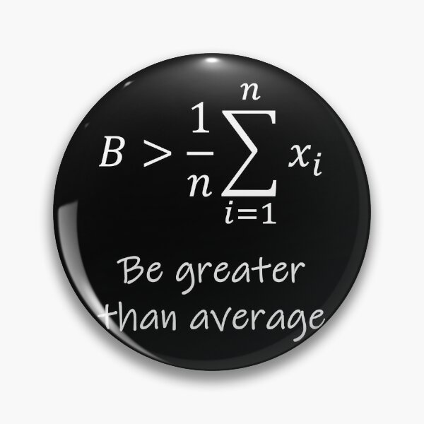 Item preview, Nerdy Be Greater than Average Math Teacher White Text designed and sold by MathWare MathClips.