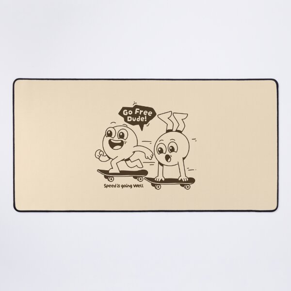 Item preview, Go Free Dude Funny Skateboarding Cartoon designed and sold by adipra.