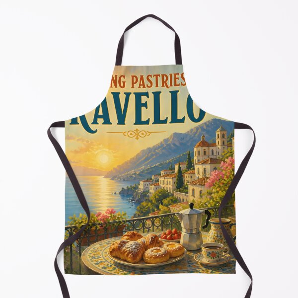 Item preview, Ravello, Italy: Scenic-Style Painterly Travel Poster designed and sold by LSVart.
