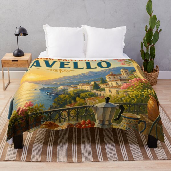 Item preview, Ravello, Italy: Scenic-Style Painterly Travel Poster designed and sold by LSVart.